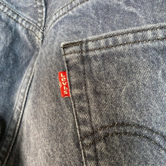 Levi's Vintage Wide Patch 501 Button Fly Original Straight Fit Faded Black Jeans - Picture 6 of 16